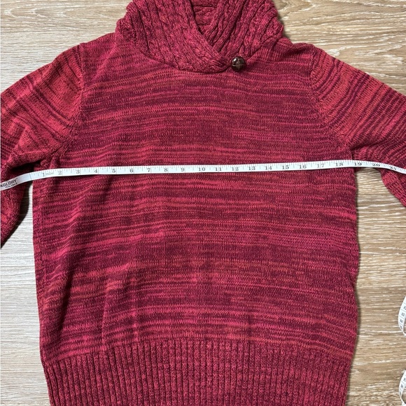 Jeanne Pierre Cowl Neck Sweater 100% Cotton Sz L Decorative Button on Neck EUC - Picture 5 of 8